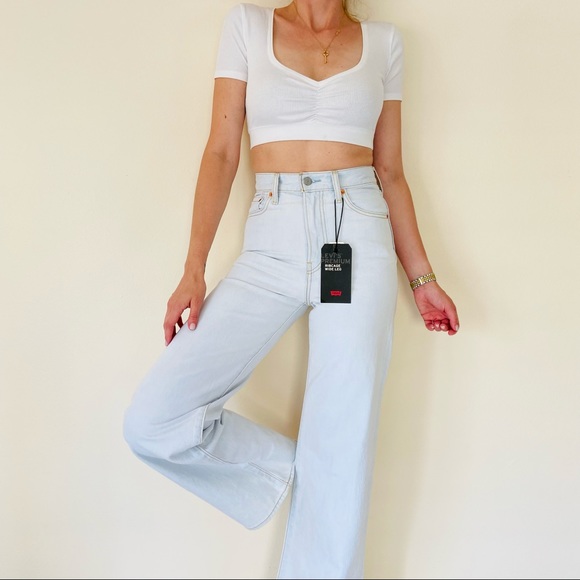 LEVI'S - RIBCAGE STRAIGHT Wide leg denim jeans - Picture 4 of 11